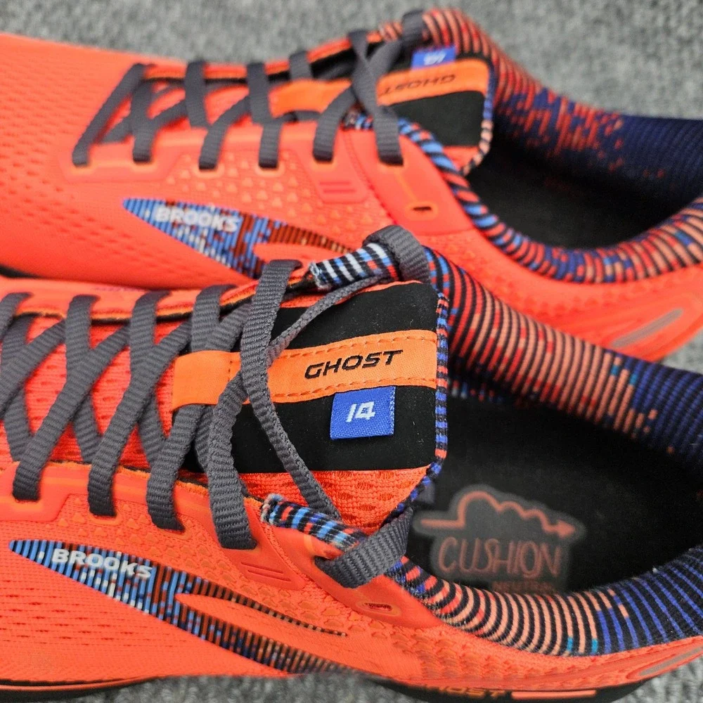 Brooks Ghost 14 (Men's 12) Orange Running Shoes Athletic Lace Up Sneakers Clean